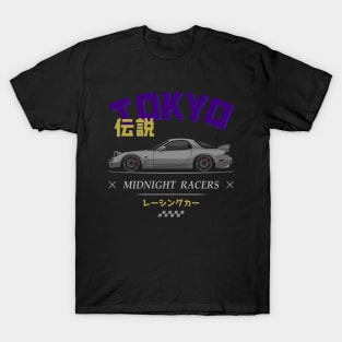 Midnight Racer Silver FD3S RX7 JDM T-Shirt